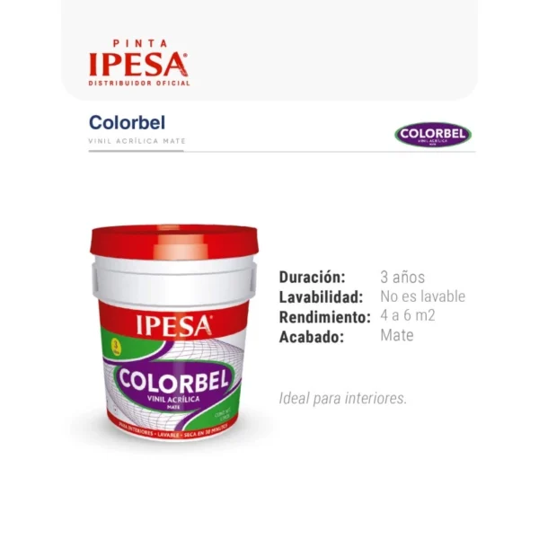 Pintura Vinílica Acrílica Colorbel 19 Lts - Image 2
